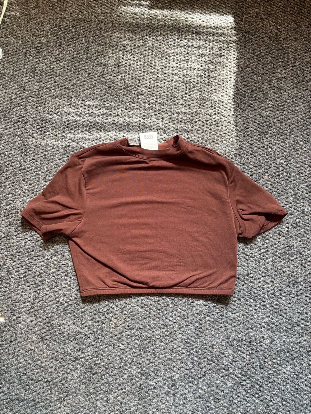 PINK Victoria's Secret Cropped T‑Shirt Top in Brown